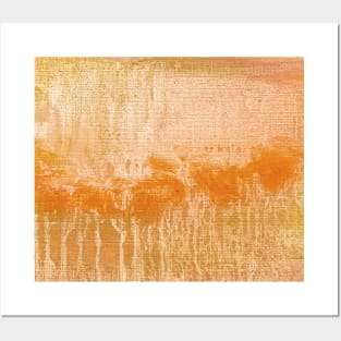 Orange Ochre Abstract Art Posters and Art